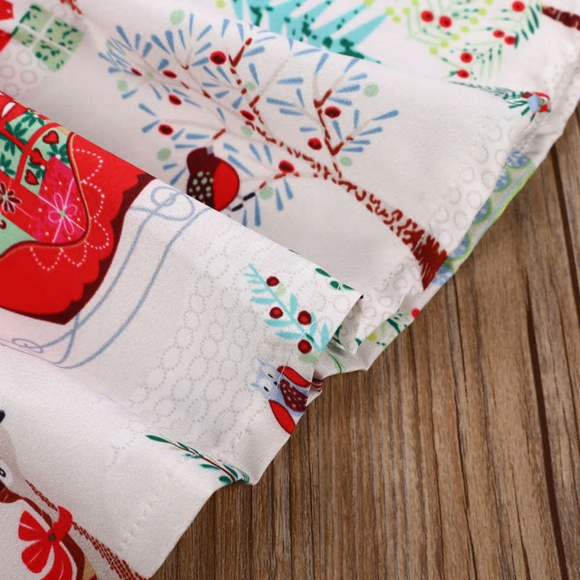 Christmas Tree Reindeer Girls Sleeveless Dress - Picture 7 of 8